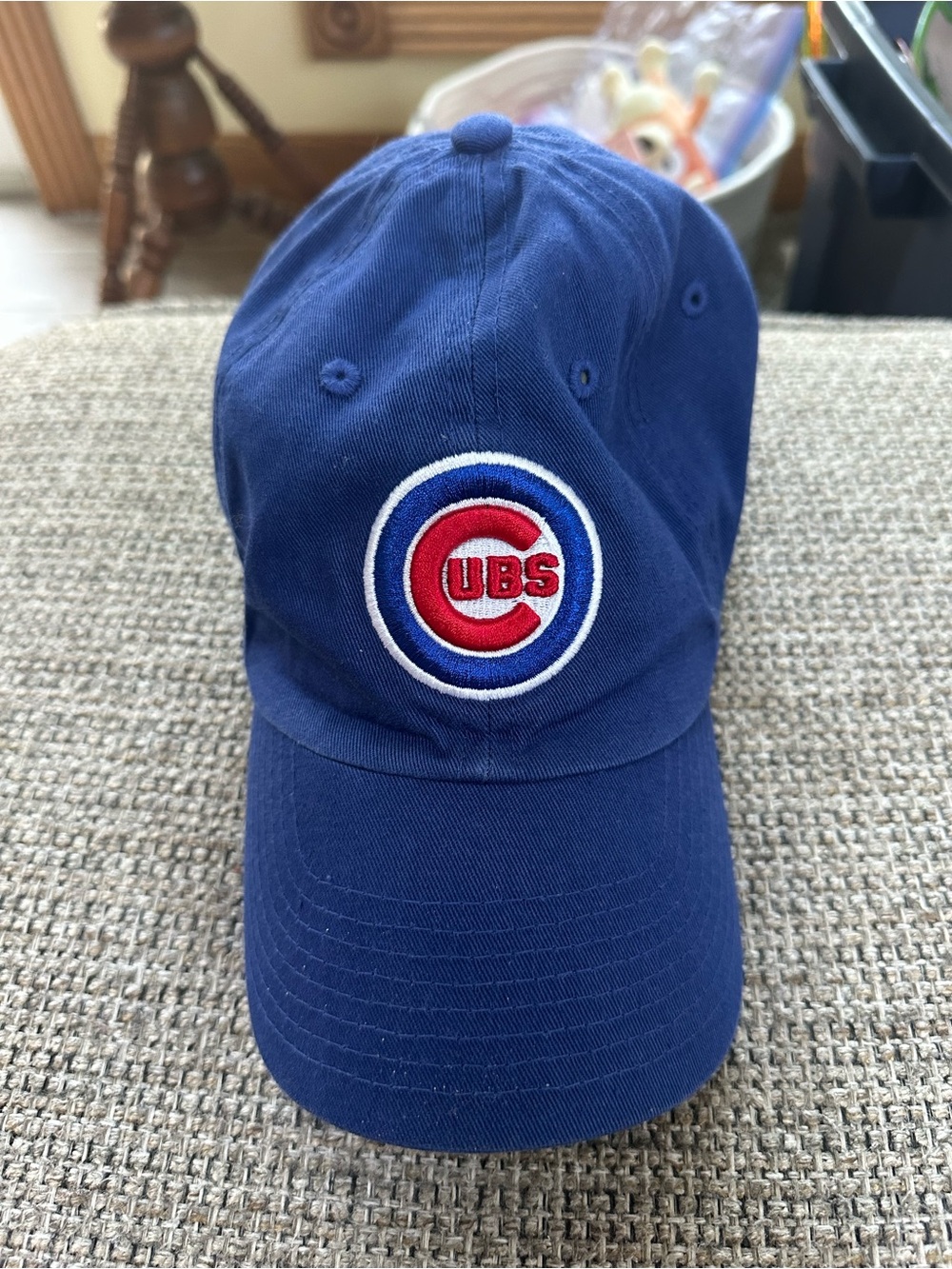 Genuine Merchandise Chicago Cubs Navy Blue Red Logo Baseball Cap